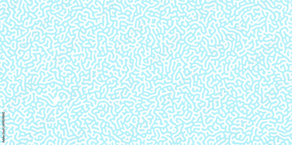 Turing Abstract Pattern, suitable for any business. White and blue color diffusion reaction seamless pattern.An abstract Reaction-diffusion or Turing pattern formation, coral reef, natural texture,