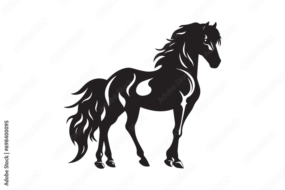 Vector pony horse silhouette