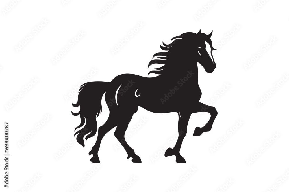 Vector pony horse silhouette