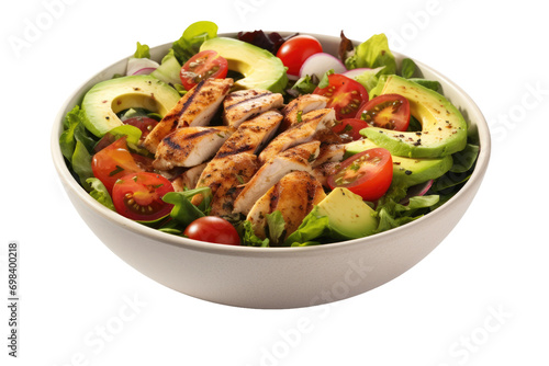 Fresh Grilled Chicken Salad Design Isolated on Transparent Background