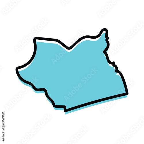 Maritime Region of Togo map design.