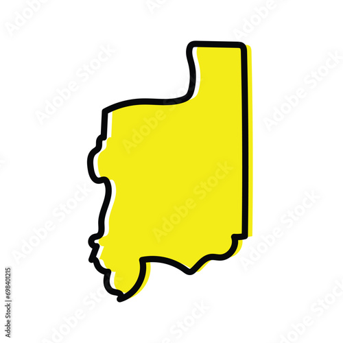 Plateaux Region of Togo map design.