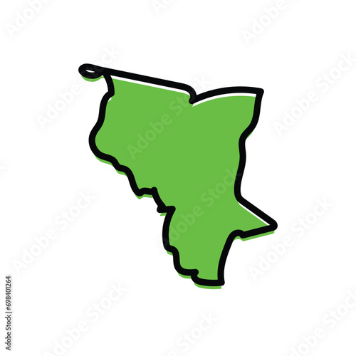 Savanes Region of Togo map design.