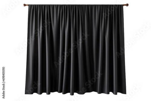 Elegant Blackout Window Coverings Render Isolated on Transparent Background