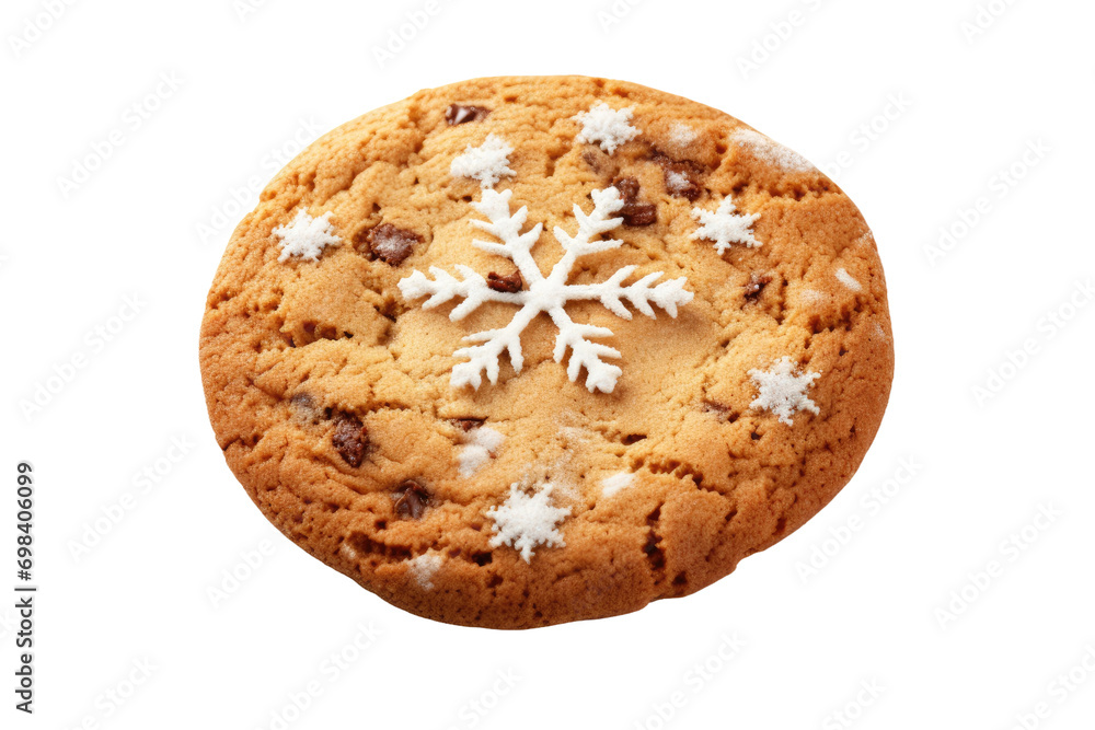 Decorated Christmas Cookie Design Isolated on Transparent Background