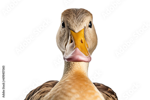 Cute Duckling Close-Up Isolated on Transparent Background photo