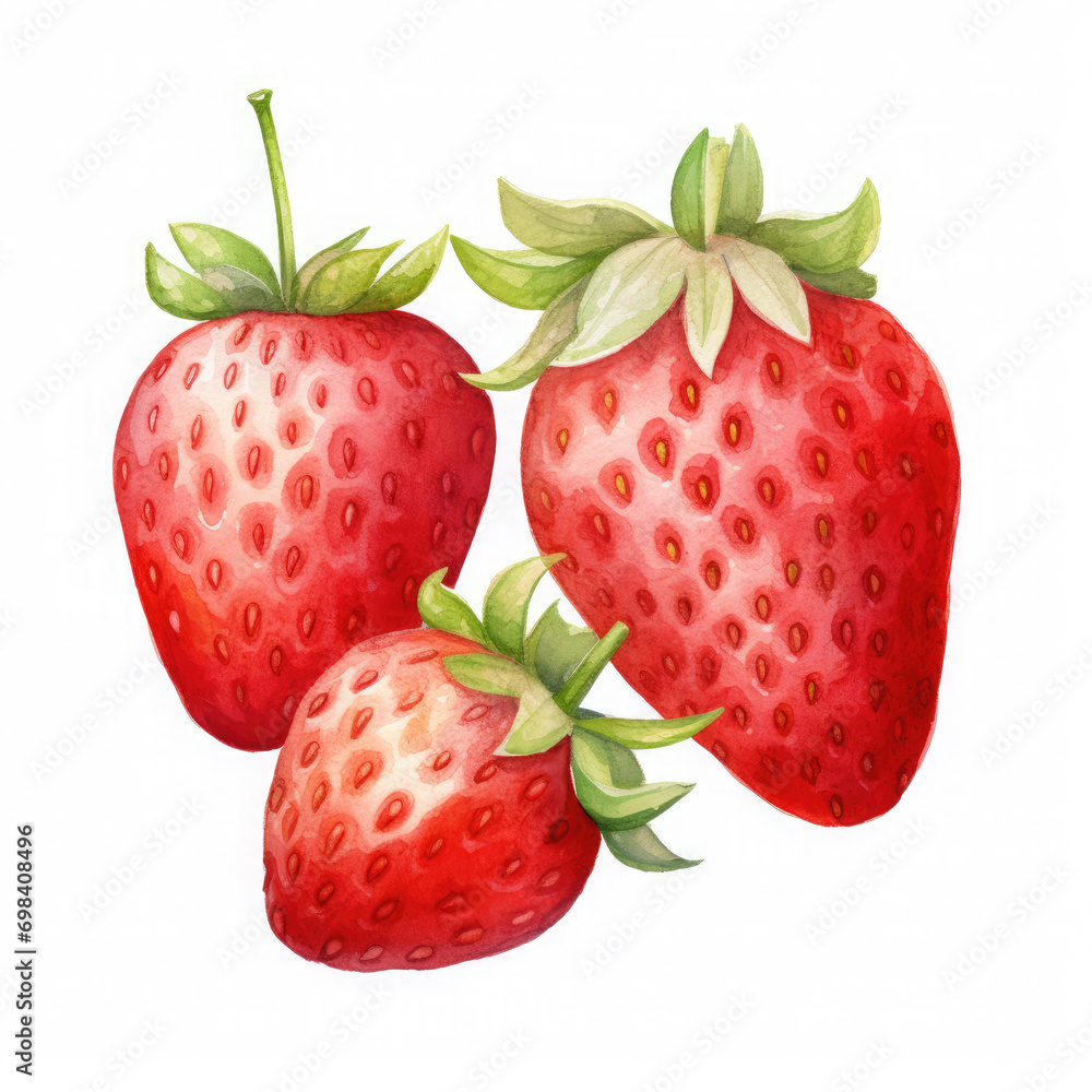 Strawberry Illustration, Generative Ai