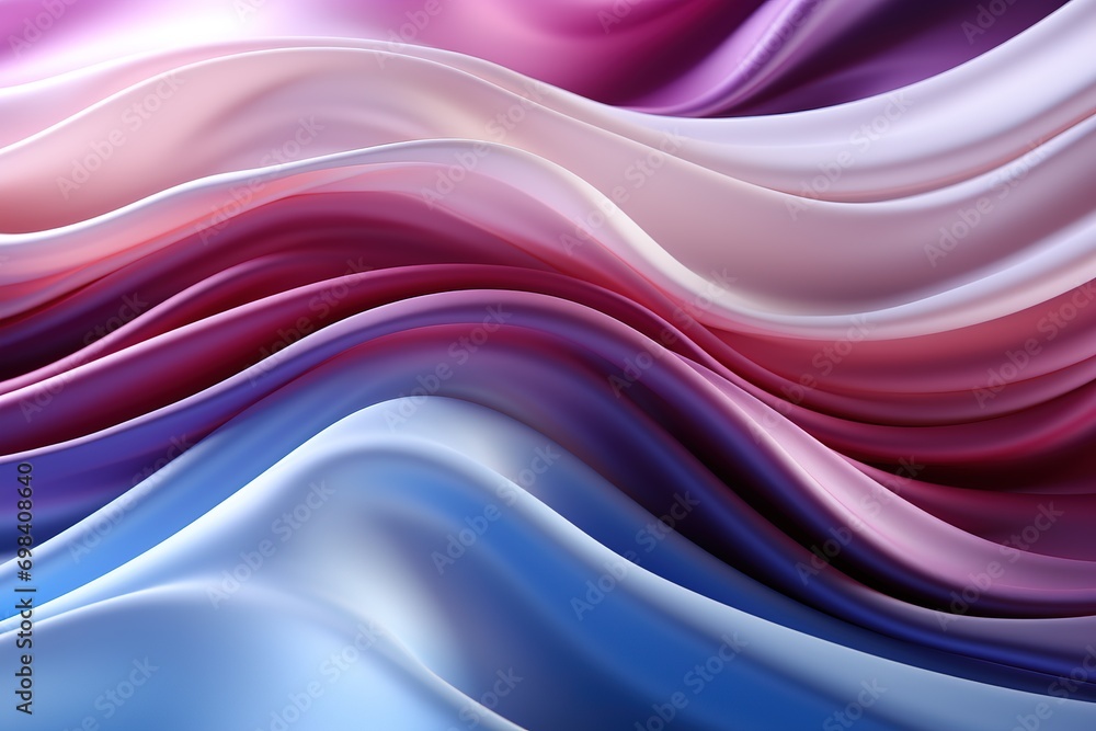 Fototapeta premium colourful Flowing Abstract Waves, Soft curves, Wallpaper Generative AI