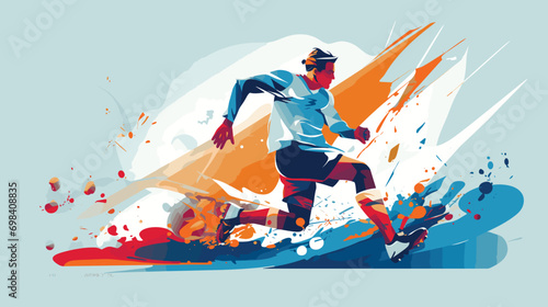  dynamic sports action shots fantasy concept illustration. Vector illustration 