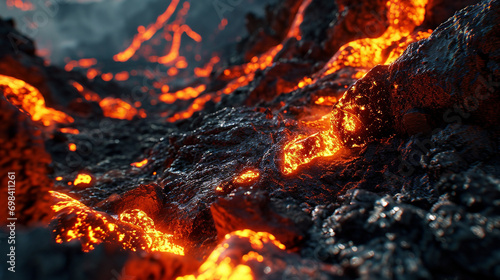 Fiery lava