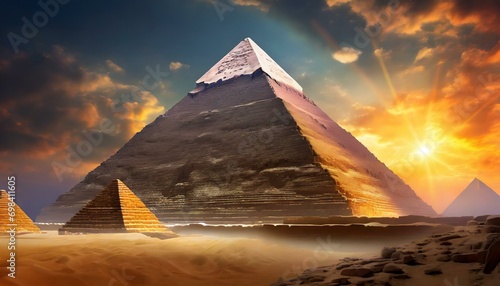 Imagem muito bonita das grandes pirâmides do egito