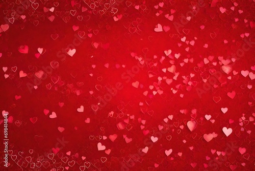 red background with hearts
