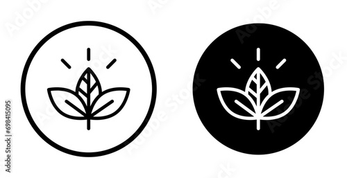 High fiber food icon set. dietary fiber rich food vector symbol. digestive fiber sign in filled and outlined style. photo