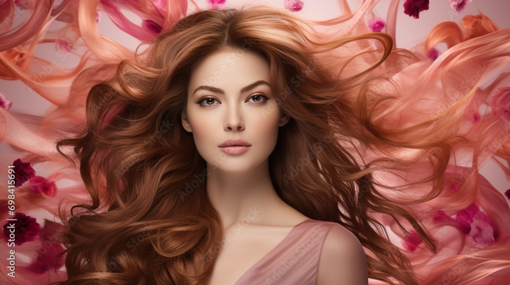 Naklejka premium woman with hair