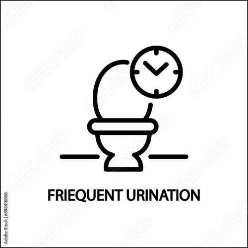 Frequent urination icon vector. Frequent urination sign. isolated symbol illustration