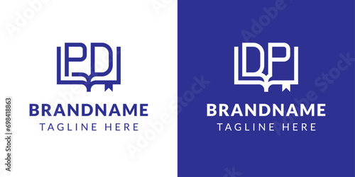 Letter DP and PD Book Logo, suitable for business related to book with DP or PD initials