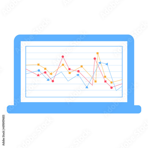 Colorful financial and marketing business charts. data financial graph and diagram. Business data graphs