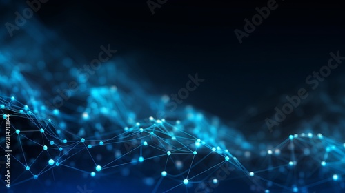 Data Technology Blue Signals With Dark Background, Tech Signal, Blue Signals © MADNI
