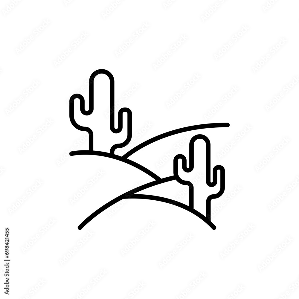 Desert outline icons, landscape minimalist vector illustration ,simple transparent graphic element .Isolated on white background Desert outline icons, landscape minimalist vector illustration ,simple transparent graphic element .Isolated on white background