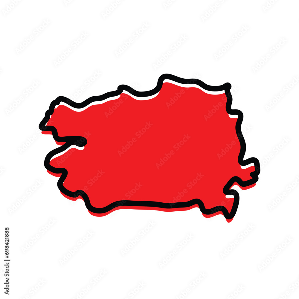 Obraz premium Bas-Uele province of the Democratic Republic of the Congo vector map.
