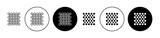 High density vector icon set. Porous dense porosity vector illustration suitable for apps and websites UI designs.