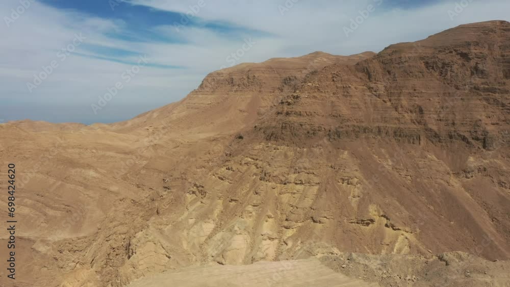 Aerial Panning Drone shot of Desert Mountains in Red Sea, Egypt Aerial Panning Drone shot of Desert Mountains in Red Sea, Egypt