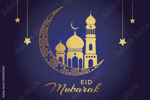 Ramadhan Eid Mubarak background greeting card