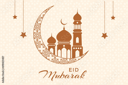 Ramadhan Eid Mubarak background greeting card