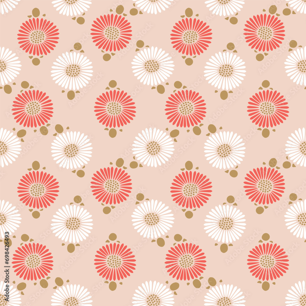 Japanese Circle Petal Flower Vector Seamless Pattern
Japanese Circle Petal Flower Vector Seamless Pattern