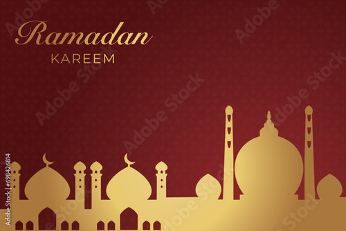 Ramadhan Eid Mubarak background greeting card