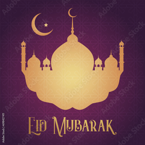 Ramadhan Eid Mubarak background greeting card