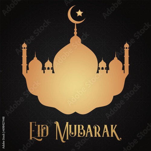 Ramadhan Eid Mubarak background greeting card