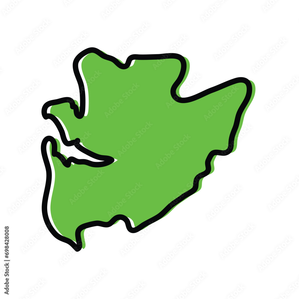 Estuaire province of Gabon vector map. Estuaire province of Gabon vector map.