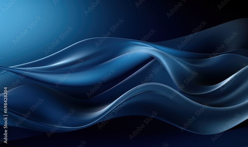 Obraz premium Abstract 3D Background with monochrome wavy flowing liquid paint