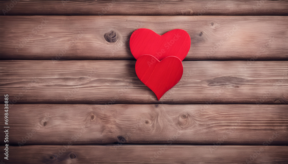 Valentines day background with two red hearts Valentines day background with two red hearts