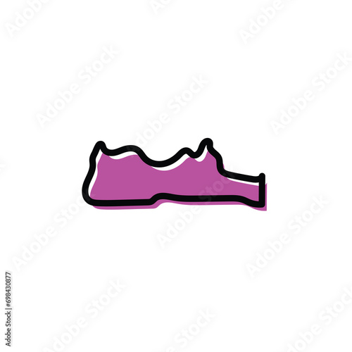 South region of the Cameroon vector map illustration.