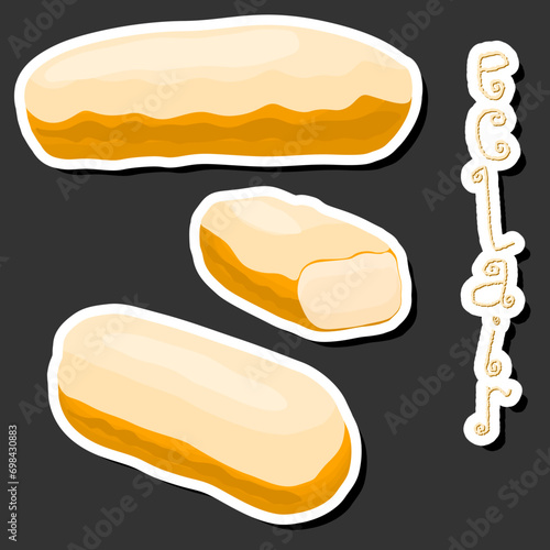Illustration on theme fresh sweet tasty eclair of consisting various ingredients