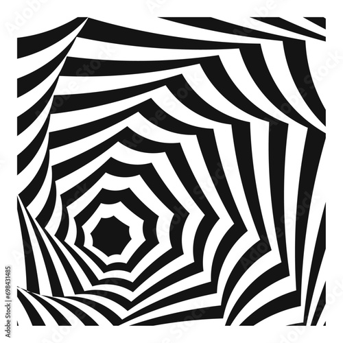 Clean Striped Monochrome Pattern on Bright White Background