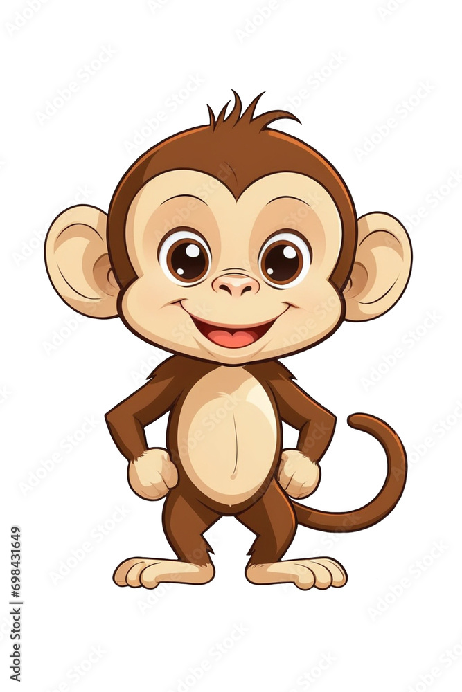 Cute monkey cartoon illustration Cute monkey cartoon illustration