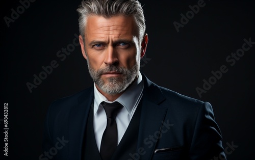 Professional Elegance Man in Tailored Suit