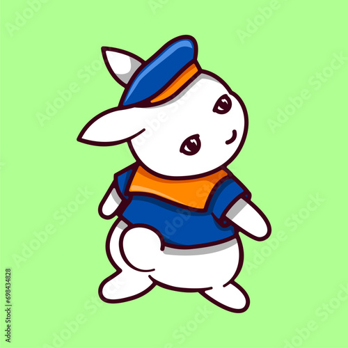 Bunny in schoolboy clothes