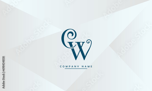 CW, WC, C, W Abstract Letters Logo Monogram