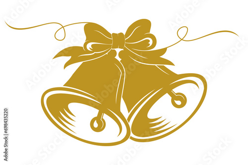 christmas bells with ribbon