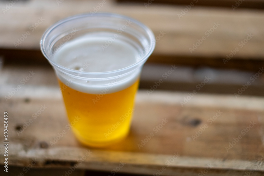 プラカップのビール プラカップのビール