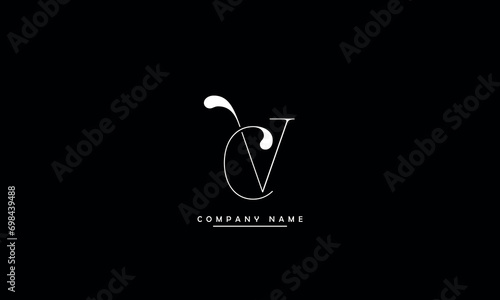 CV, VC, C, V Abstract Letters Logo Monogram