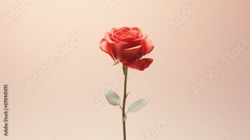 Minimalist Rose  Embrace simplicity by capturing a single rose against a plain background.