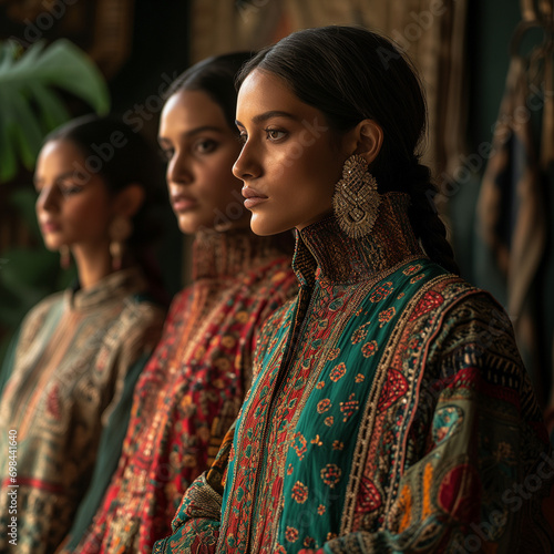 "Radiant Elegance: Pakistani/indian Women's Fashion Fusion"