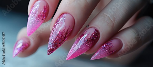 Exciting elevated nail designs in pink.