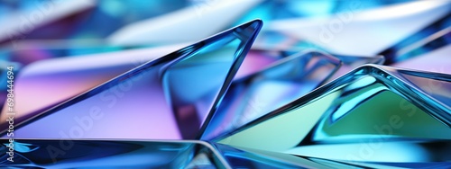 Abstract image of blue-violet glass surfaces