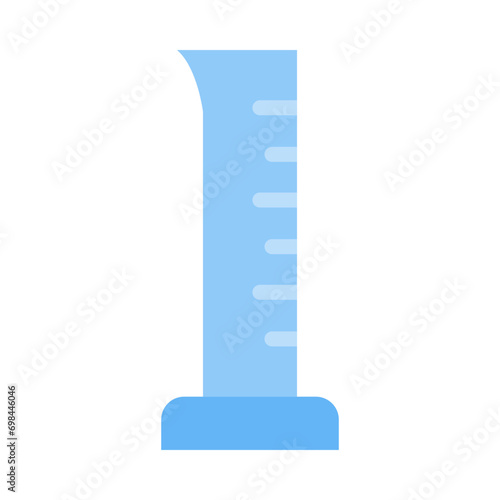 Graduated Cylinder Vector Flat Icon Design